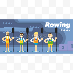 Rowing team costs about podium with medals
