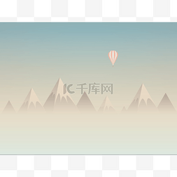 and气球图片_Low poly mountains landscape vector backgroun