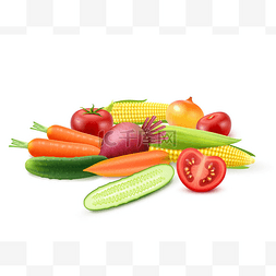 胡萝卜与蔬菜图片_五颜六色的新鲜蔬菜模板