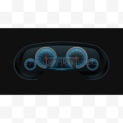 温度指示器图片_现代汽车数字仪表板现实向量
