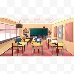 空荡荡的教室图片_学校教室的内部