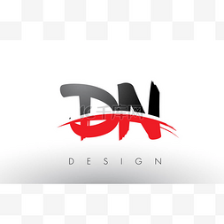 Dn D N 刷 Logo 字母红色与黑色旋风