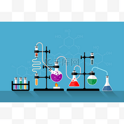 化学实验室和科学设备。化学实验