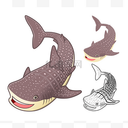 version图片_High Quality Whale Shark Cartoon Character In