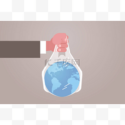 人手地球图片_人手抱着地球在袋说没有塑料污染