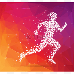 media图片_Abstract Creative concept vector image of run