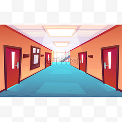 学校走廊、学院或大学走廊