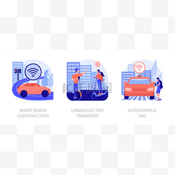 IoT城市技术，交通基础设施连接。