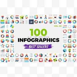 100个最畅销的信息图形模板。第2