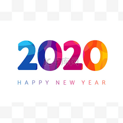 2020, 新年快乐圣诞贺卡。假日背景