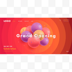 circles图片_Grand opening web banner for circus grand ope