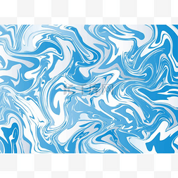 蓝色白色背景流体艺术。液体大理