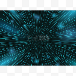 空间的速度星星矢量背景。星型灯