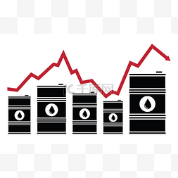 矢量原油价格财务图