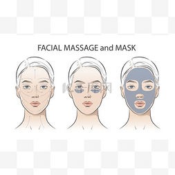 面膜步骤图片_一套关于妇女的面部化妆品说明.