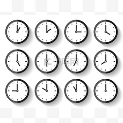 时钟图标设置为平面样式, 计时器