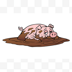 知足图片_在泥浆中的猪一样快乐.
