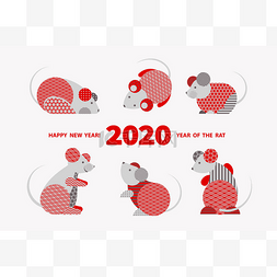 春节素材矢量图片_2020鼠年