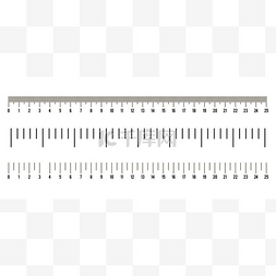 标尺ui图片_具有不同单位距离、英寸和厘米的