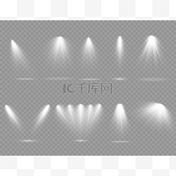光下效果图片_聚光灯下的白色闪耀在舞台上.