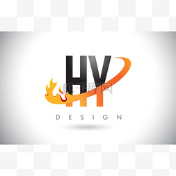 用火图片_Hy H Y 字母标志用火火焰设计和橙