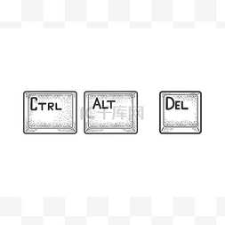 印花矢量t恤图片_控制Alt删除计算机键盘键撤销组合