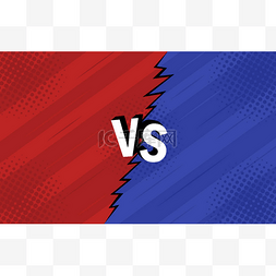 vs图片_Concept VS. Versus. Fight, red and blue retro