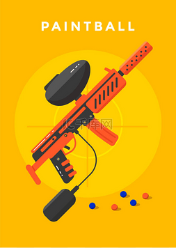 Paintball sport poster