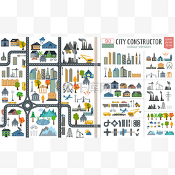 城市地图生成器。城市地图示例。