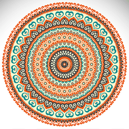 ornament图片_Round ornament in ethnic style