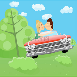 车图片_男人和女人在车里接吻