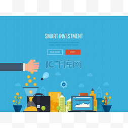 Concept for smart investment, finance, bankin