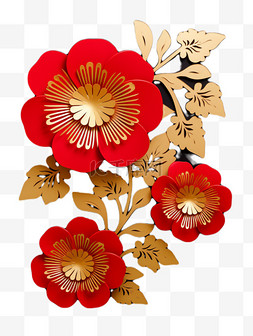 如意吉祥图片_春节新年花朵如意吉祥素材花开富