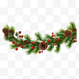 圣诞节日松树免扣元素装饰素材