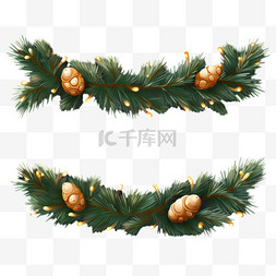 圣诞纹理松树免扣元素装饰素材