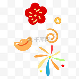 卡通表情表情包图片_卡通新年贴纸装饰