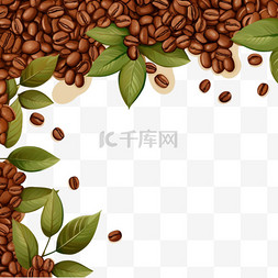 宣传单模板图片_带有图画的逼真咖啡背景