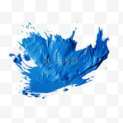 蓝色油漆污迹纹理矢量画笔笔划创