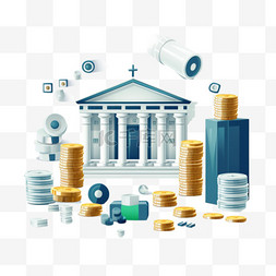 商业金融图片_集合向量金融业务银行UI概念