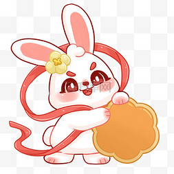 兔子图片_中秋兔子月饼