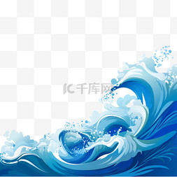 海浪鱼图片_海浪世界海洋日设计背景