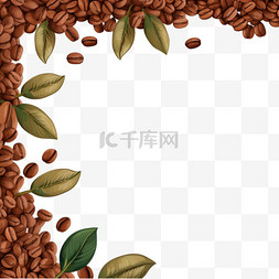 宣传单模板图片_带有图画的逼真咖啡背景
