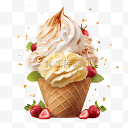 夏日模板图片_冰淇淋广告模板