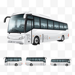 旅游汽车广告图片_旅游巴士写实广告模板