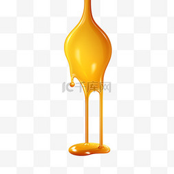 黄色的蜜蜂图片_卡通蜂蜜滴美味滴融化的液体糖浆