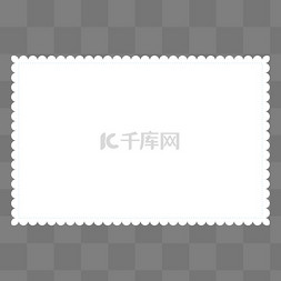 广州塔邮票图片_极简空白邮票纸边框文本框