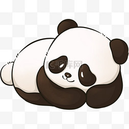 手绘熊猫动物可爱