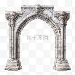 拱门图片_拱门装饰建筑元素立体免扣图案