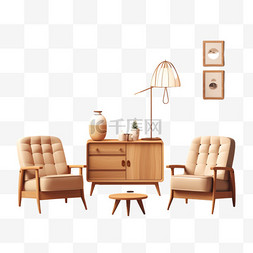 家具装饰家具图片_家具柜子沙发元素立体免扣图案