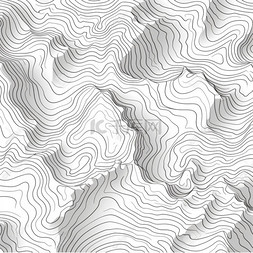 地形等高线映射无缝图案。